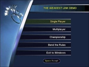 The Weakest Link Gameplay (Windows)