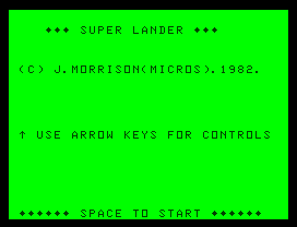 Super Lander Game Cover